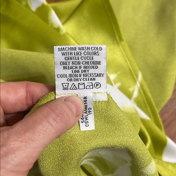 Calvin Klein Lime Green Floral Skirt - Picture 7 of 11